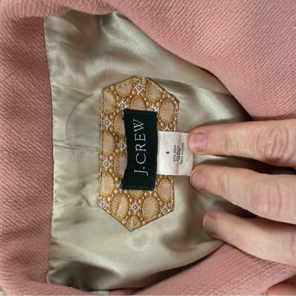 J. Crew Pink Trench Coat - Picture 2 of 2